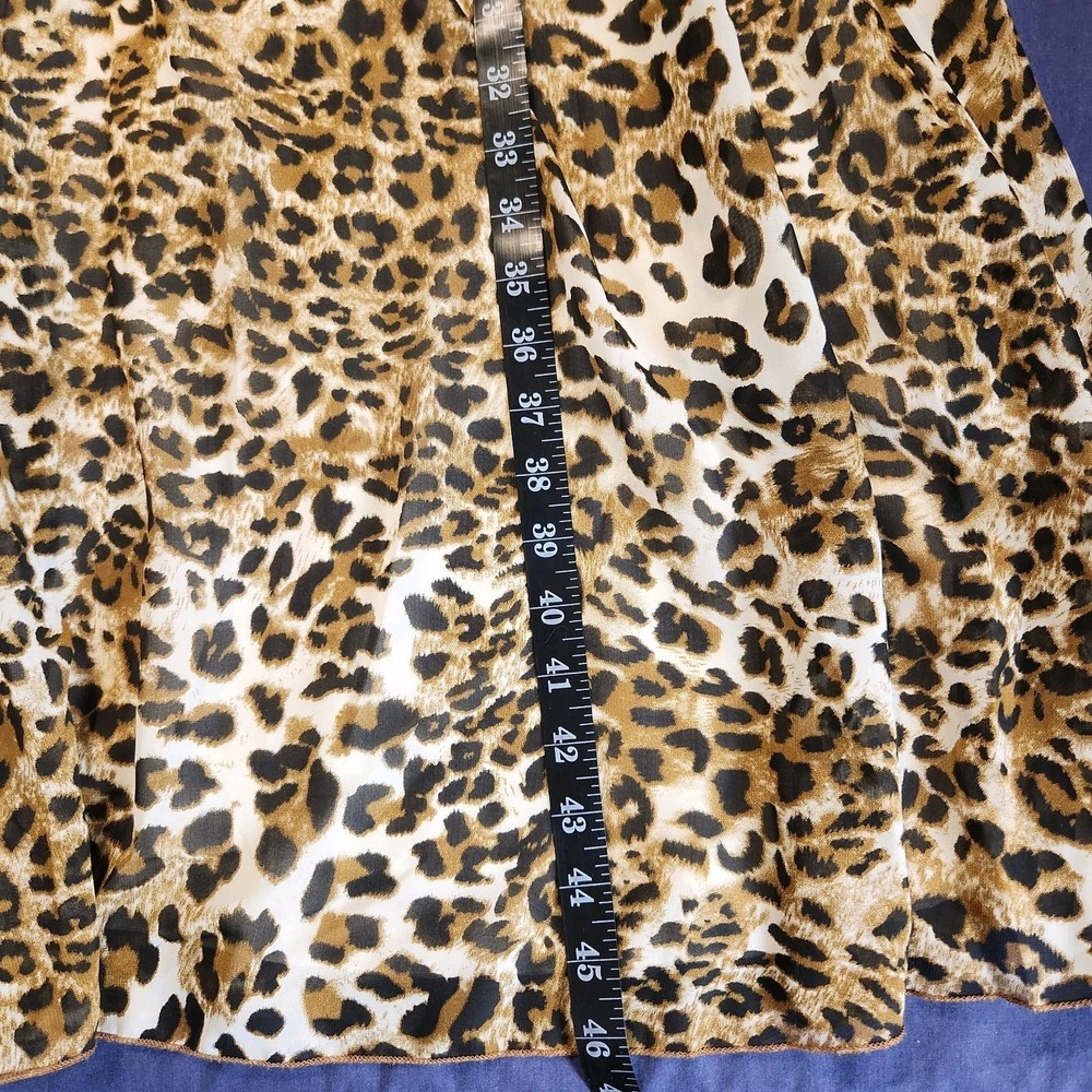 90s Together Leopard Print Sleeveless Fit-Flare Y2K/Indie/Edgy Midi Dress 10 - Picture 10 of 10